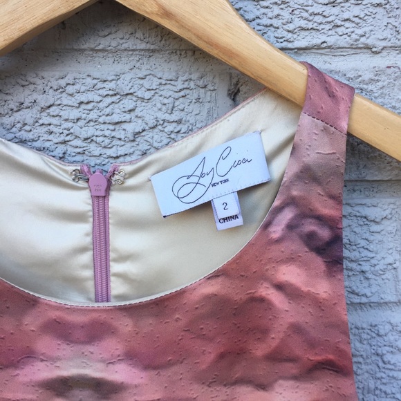 Joy Cioci Brooke Pink Print Silk Dress - Picture 5 of 8